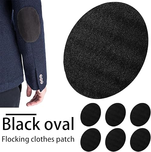 ECSiNG 10pcs Patchs de Réparation pour Coudes Genou Sac Pantalon Sweat Ample T-shirt Chemisiers Hauts Vêtements Thermocollant à Coudre Ovale Flocage 14x11cm - Nail Gallerys