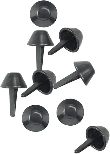 Trimming Shop 15mm X 27mm Champignon Métal Split Rivets - 50 Pièces - Idéal pour Cuir Loisirs Créatifs - Gun Metal - Nail Gallerys