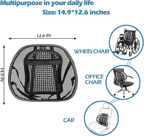 Big Ant Support Dorsal en Maille pour Chaise de Bureau, Coussin de Soutien Lombaire pour siège de Voiture,Coussin de Soutien Lombaire Ergonomique,Soutien du Bas du Dos, Coussin de Soutien du Dossier - Nail Gallerys