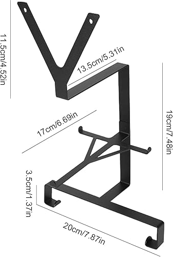 Organiseur de chaussures de vélo, support d'affichage pour équipement de cyclisme, 20 x 19 x 11,5 cm, rangement efficace, design peu encombrant, support mural pour chaussures de vélo pour chapeaux - Nail Gallerys