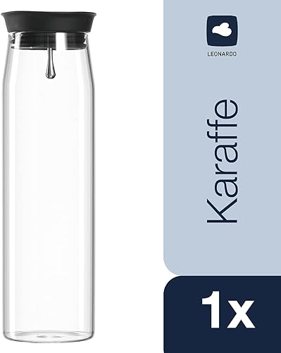 Leonardo Brioso 050848 Carafe en verre avec couvercle 1 l - Nail Gallerys
