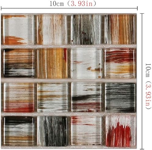 EasyLife 40pcs Stickers de carrelage mural, 10x10cm autocollant étanche et auto-adhésif, pour la décoration intérieure(Set5) - Nail Gallerys