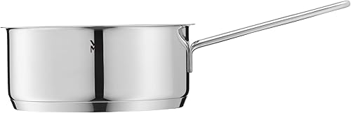 WMF - Compact Cuisine - Mini casserole avec manche - 20 cm - Couvercle en verre - 2,5 l - Marmite à lait, à induction - En acier inoxydable poli, Cromargan - Graduée à l’intérieur, non revêtue - Nail Gallerys