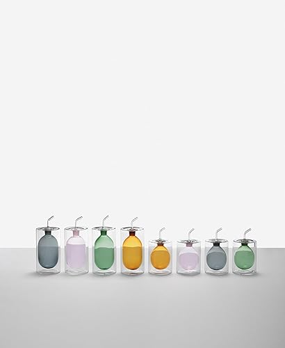 Ichendorf Milano Oliera à deux parois vertes | Collection cylindre double paroi | 15 cl | Verre borosilicate | Fait à la main - Nail Gallerys