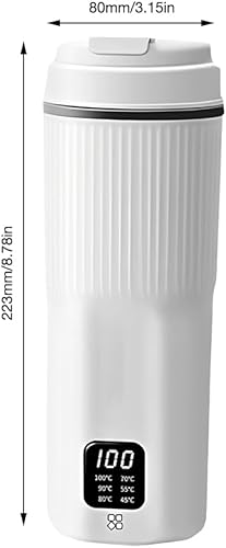 Bouilloire de Voyage, Afenau 500ML Mini Bouilloire Electrique de Voyage avec 6 Réglages de Température, Bouilloire Electrique Portable, Chauffage et Maintien 2 en 1, pour Voyages, Camping - Nail Gallerys