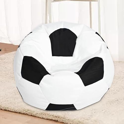 Sharplace Housse de Haricot Pouf Coussin de terre Siège Poire Football Imprimé, 80 cm - Nail Gallerys