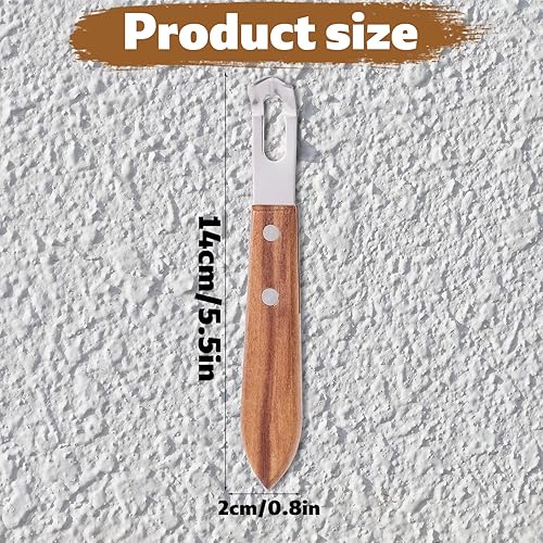 Lyreh 2pcs Zesteurs de Citron, 14x2cm Acier Inoxydable Bois Éplucheurs d'Agrumes Sans Effort Pratique Éplucheur Zeste pour Pomelo Citron Vert Pamplemousse Orange - Nail Gallerys