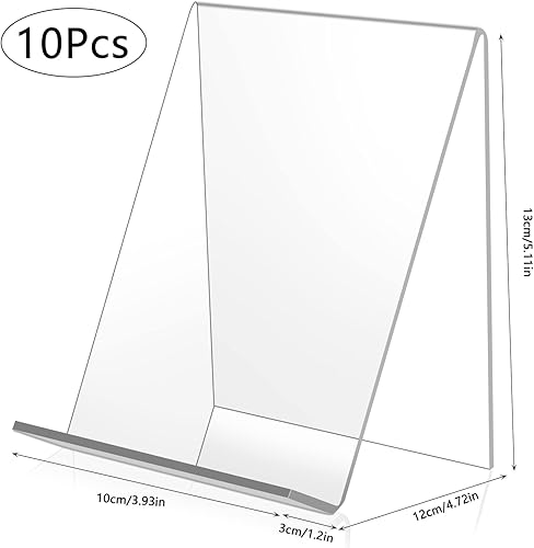 Porte-livres en Acrylique,10 pièces Présentoirs de Livre en Acrylique,Support de Marchandises pour Afficher des Livres des Cahiers des Albums D'images - Nail Gallerys