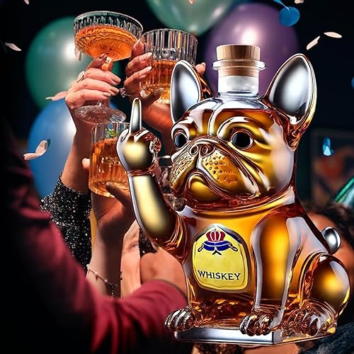 Carafe à décanter intéressante en verre à whisky en forme d'animal - 350 ml - Pour les amateurs de whisky, convient pour la décoration de la maison et du bar (tortue) - Nail Gallerys