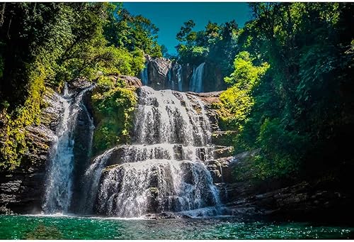 Vinyle pour réfrigérateur américain cascade échelonnée Plusieurs tailles Autocollants de réfrigérateur économiques et élégants Vinyle réfrigérateur 90x180cm - Nail Gallerys