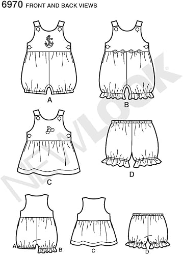 New Look NL6970 Patron de Couture Ensemble Bébé 22 x 15 cm - Nail Gallerys