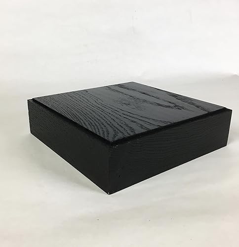 Générique Socle pour statue en chêne massif 18 x 18 (Noir) - Nail Gallerys