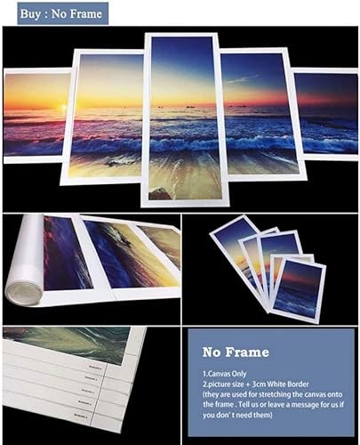 bnkrtopsu 5 pièces Photo sur Toile 5 Sets de Tableaux imprimés Haute définition Art déco et Affiches The Walking Dead Season (150x80cm sans Cadre) - Nail Gallerys