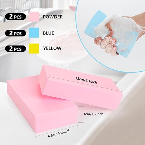 Lot de 6 éponges à poussière réutilisables, en PVA absorbantes et multifonctionnelles (rondes) - Nail Gallerys