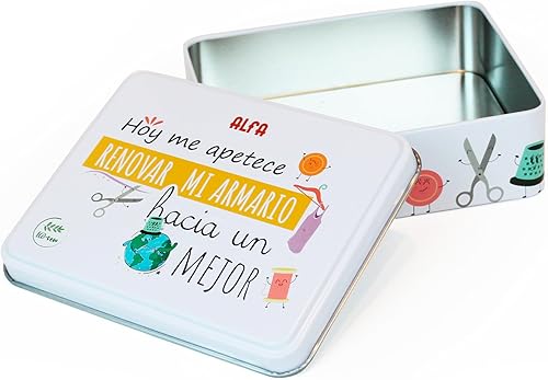 Boîte à couture en étain vintage multicolore - Nail Gallerys