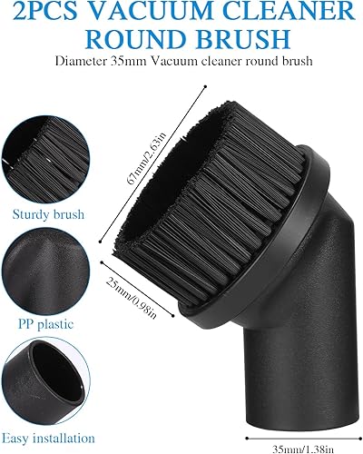 Cexovo 2 Pièces Brosse à poussière 35 mm Accessoires pour Aspirateur Embouts Embout Aspirateur Brosse Aspirateur pour Aspirateur Universel Diamètre 35mm - Nail Gallerys