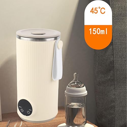Travel Electric Kettle, Rechargeable 400 Ml 55 ° C Portable en Acier Inoxydable Portable Chaudière à Eau Chaude, Bouilloire électrique USB avec Agitateur Rotatif, Batterie LI - Nail Gallerys