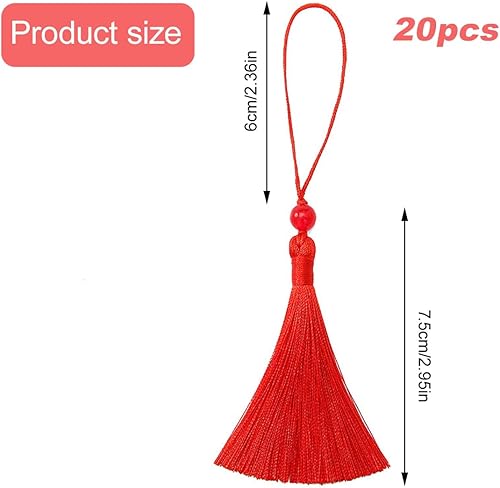 20 pièces 13 cm pompons colorés, pompons, pompons avec perles, marque-pages et porte-clés en soie douce, décoration pendentif pompon pour la fabrication de bijoux, projets de bricolage, marque-pages - Nail Gallerys