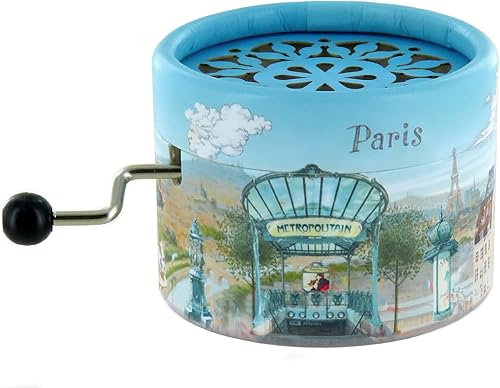 Lutèce Créations Boîte à Musique/boîte Musicale à manivelle dans Une boîte en Carton illustré avec mécanisme Musical de 18 Notes - La Valse d'Amélie Poulain (Yann Tiersen) - Nail Gallerys