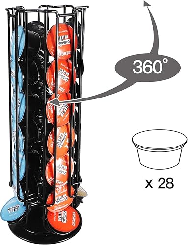 SYSYLY Porte Capsules de Café Compatible avec Capsule Caffitaly,Lavazza-Blue, Supports Rangement Dosettes Caffitaly, 360 Degrés Rotable Range Capsules, Noir. - Nail Gallerys