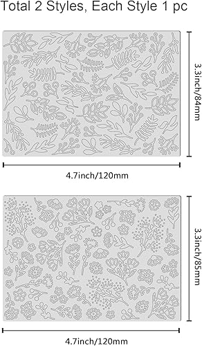 ORIGACH 2 pièces Fond de Fleur Hot Foil Plate Plaque d'aluminium Chaud en Métal Plaque en Aluminium pour Décor de Scrapbooking - Nail Gallerys
