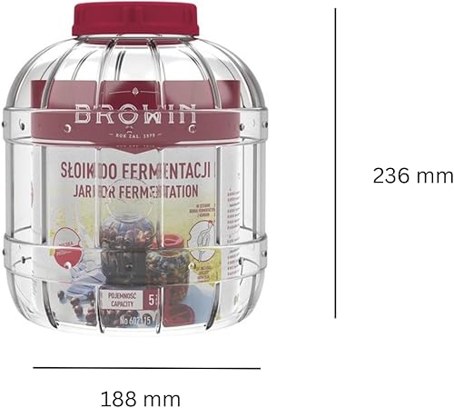 Do It at Home Fermenteur en plastique PET 5 litres pour vin et bière, fermentation et marinage - Nail Gallerys