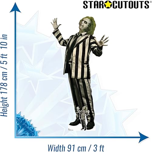 Star Cutouts SC4667 Beetlejuice Michael Keaton Beetlejuice Beetlejuice Découpe en Carton Hauteur 178 cm - Nail Gallerys
