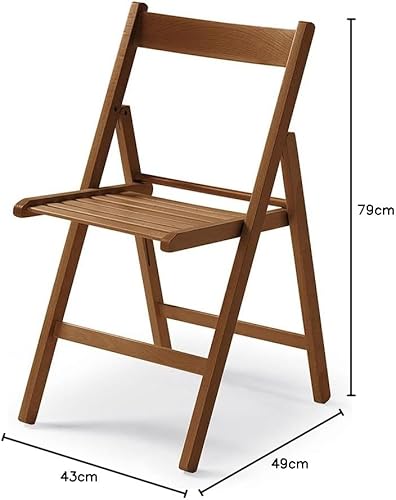 BUIANI Chaise Pliante en Bois Couleur Noyer - Nail Gallerys
