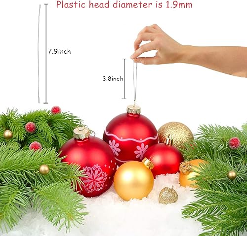 Crochet de Noel, 200 pcs Crochets d'Ornement de Noël, Crochets pour Boules Noël, Cintres pour Ornements de Noël Cordes à Verrouillage par Pression, pour la Décoration de Noël de Fêtes - Nail Gallerys