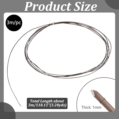 NBEADS Fil de Tungstène, 1mm Fil de Tungstène Non Plaqué Résistant à la Chaleur Cuisson de la Poterie Outils de Suspension Kiln Accessories pour perles en porcelaine Pendentifs Bijoux Projets DIY - Nail Gallerys