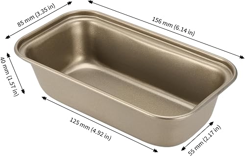 JAPCHET Lot de 6 mini moules à pain rectangulaires antiadhésifs de 15,6 x 8,5 cm - Nail Gallerys