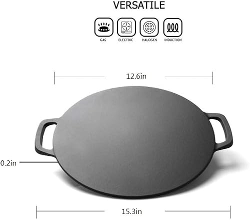 MANHANDIAO Poêle à crêpes chinoises en fonte 32 cm – Idéale pour faire et réchauffer des crêpes, tortillas et crêpes - Nail Gallerys