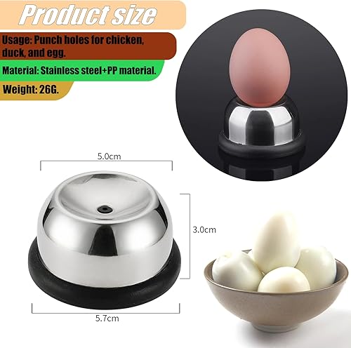 Pique-œufs en acier inoxydable - Pique-œufs en acier inoxydable - Pique-œufs pour la cuisine - Pique-œufs pour le camping - Pique-œufs pour la cuisson des œufs pour éviter l'éclatement - Nail Gallerys