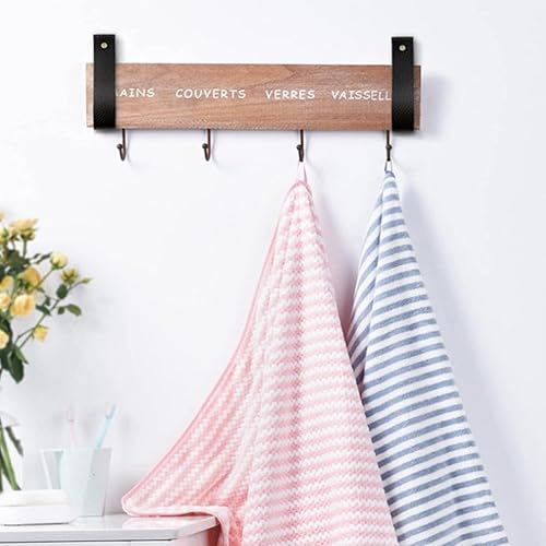 Angoily Lot De 4 Crochets Muraux En Cuir, Supports D'étagères En Cuir, Murales Support De Tringle à Rideau En Cuir Sangles De Suspension - Nail Gallerys