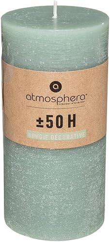 Atmosphera - Bougie rustique - vert eucalyptus - 445g - Nail Gallerys