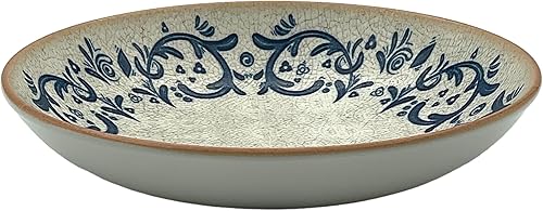 Assiette creuse 23 cm, bleu, céramique. - Nail Gallerys