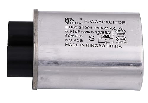 Meter Star Condensateur de rechange pour micro-ondes 2100 V 0,91 uf compatible avec 99 % des marques de fours à micro-ondes domestiques, broche de connexion standard 6,35 mm - Nail Gallerys