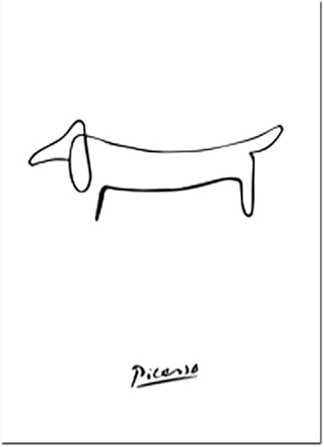 Art Mural Minimaliste Nordique Picasso Animaux Affiche Dessin Au Trait Abstrait Toile Tableau Art Peinture Scandinave Tableaux Decoration à La Maison 20x30cm×6pcs sans Cadre - Nail Gallerys