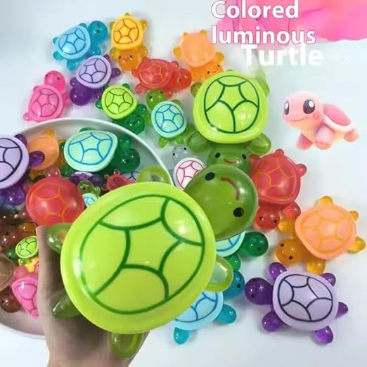 Lot de 100 petites tortues mignonnes pour travaux manuels, mini tortues lumineuses avec boîte de rangement, mini tortues phosphorescentes en résine pour décoration de jardin féérique - Nail Gallerys