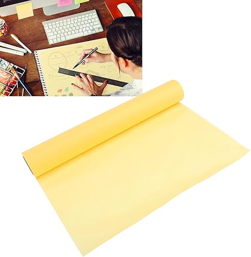 Rouleau de Papier Calque, Papier Calque Jaune Translucide pour Scrapbooking, Papier Calque, Peinture, Papier de Copie pour Dessin, Couture, Croquis, Artisanat, Emballage - Nail Gallerys