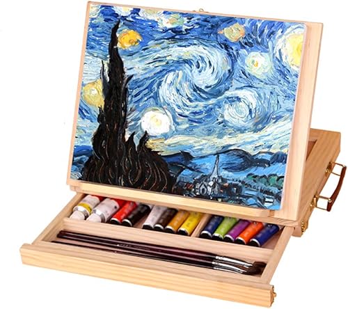 Catekro Chevalets De Table Pour Peinture, Chevalet De Bureau, Boite Chevalet, Easel pour Enfants, Adultes Et Artistes - Nail Gallerys