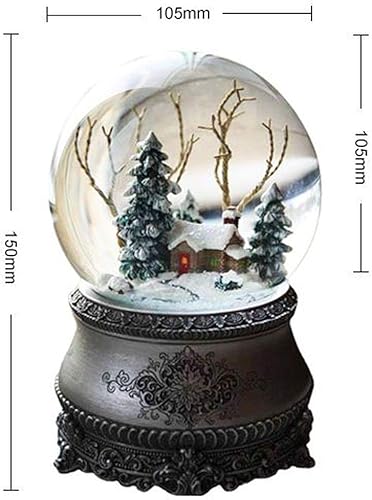 Wichtelstube-Kollektion Boule à neige LED forêt d'hiver, tourbillons de neige électrique, nombreuses mélodies et couleurs changeantes vintage - Nail Gallerys