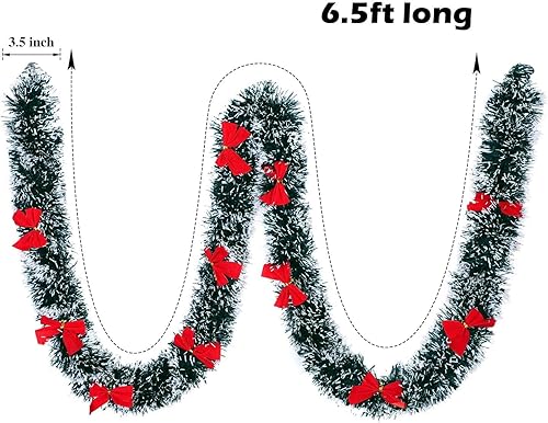 DUOJIN Couronne de Noël Artificielle 2 m - Décoration pour Sapin, Porte d'Entrée, Cheminée, Fenêtre, Arbre, Table Suspendue - Nail Gallerys