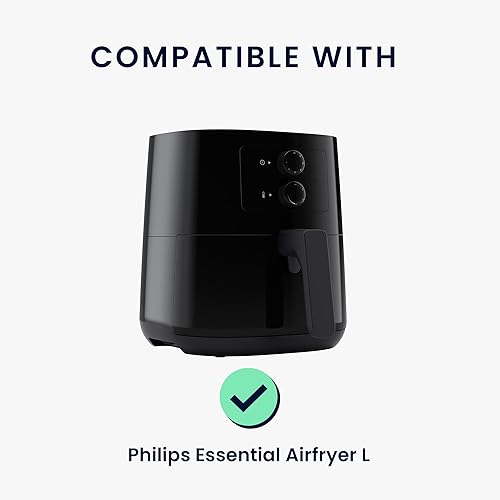 kwmobile Housse compatible avec Philips Essential Airfryer L housse - Housse de protection intégrale pour friteuse à chaud friteuse sans huile - blanc-noir - Nail Gallerys