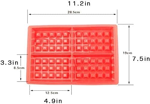 Selecto Bake Lot de 2 moules à gaufres rectangulaires en silicone 4 cavités - Nail Gallerys