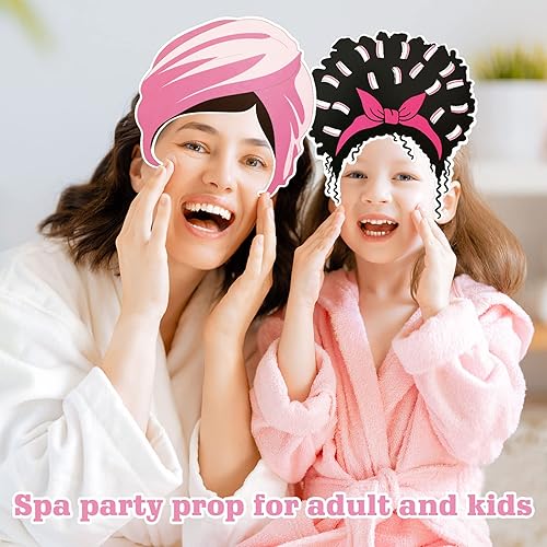 Konsait Lot de 26 accessoires de photomaton pour fête spa, fournitures de fête spa pour filles et femmes, décorations de fête spa, fournitures de fête d'anniversaire spa pour filles, décorations de - Nail Gallerys