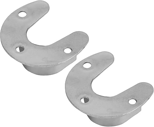 Lot de 2 supports de tringle à bride en acier inoxydable pour armoire et salle de bain (32 mm) - Nail Gallerys