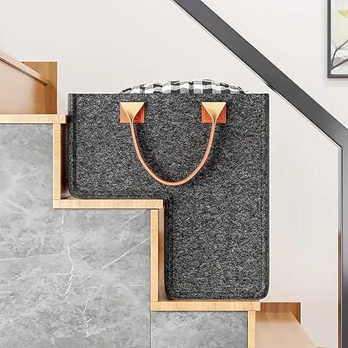 Panier D'escalier, Panier D'escalier Avec Poignée, Panier De Rangement D'escalier En Forme L, Panier D'escalier Pliable En Feutre Pour Escaliers, Panier Escalier Pour Chaussures, Couvertures, Jouets - Nail Gallerys