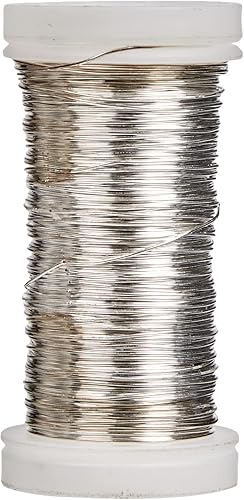 Rayher 2402400 Fil Argenté Av Ame en Cuivre p Arts Créatifs 0,40 mmø bobine 100 m - Nail Gallerys