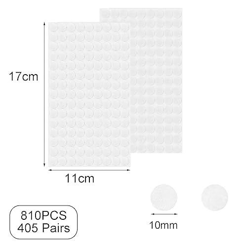 LacyMC 405 Paires Scratch Autocollant Rond,10mm Pastille Scratch Autocollant,Autocollant Double Face,pour DIY, Artisanat etc. - Nail Gallerys